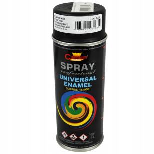 Farba uniwersalna w spray'u 400ml CZARNY MAT ral. 9005